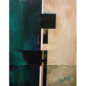 Aisha Mahmood, 18 x 24 Inch, Acrylic on Canvas, Abstract Painting, AC-AIMD-109 Aisha Mahmood, 18 x 24 Inch, Acrylic on Canvas, Abstract Painting, AC-AIMD-109